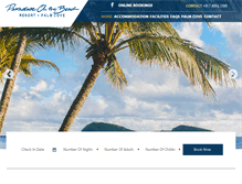 Tablet Screenshot of paradiseonthebeach.com